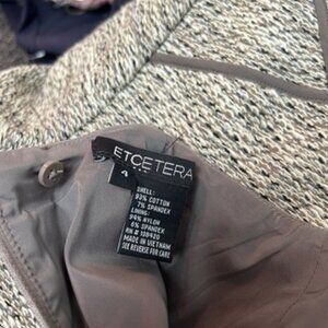 Etcetera coordinated separates suit and skirt in beige and cream